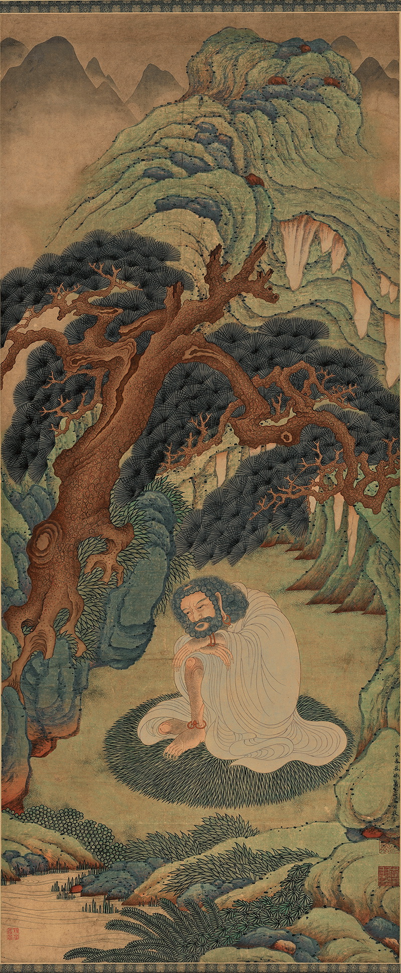 B3015005《释迦牟尼图》明代画家丁云鹏高清作品 明代-第1张