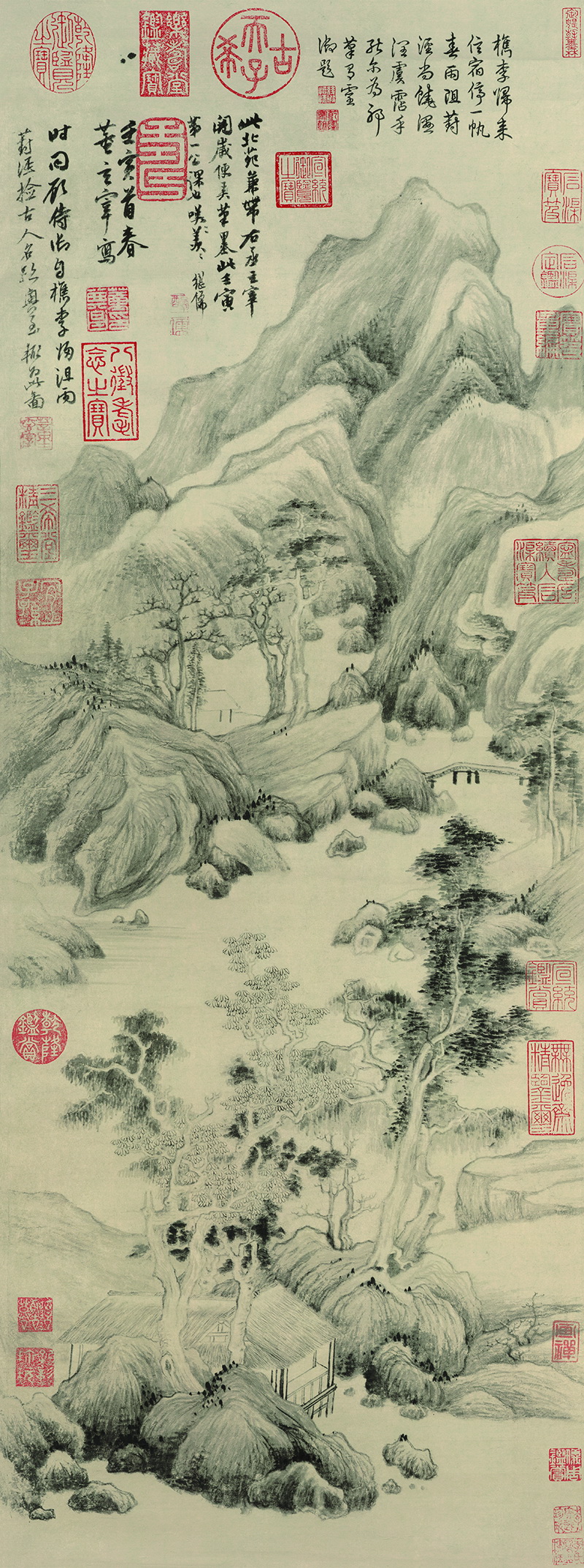 B3016002《封泾仿古图》明代画家董其昌高清作品 明代-第1张