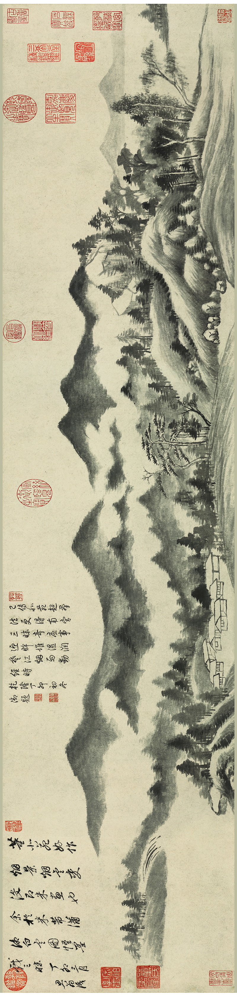 B3016022《潇湘白云图》明代画家董其昌高清作品 明代-第1张