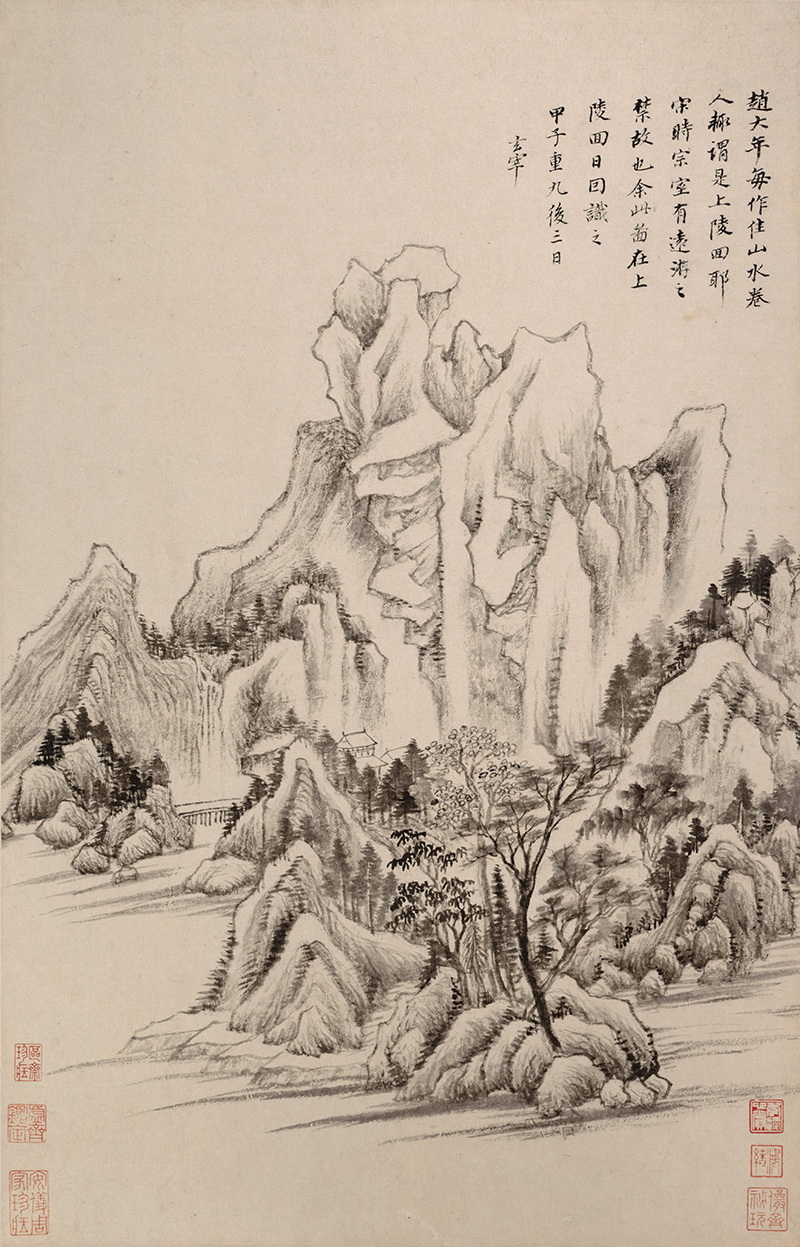 B3016030《仿古山水册03（纳尔逊）》明代画家董其昌高清作品 明代-第1张