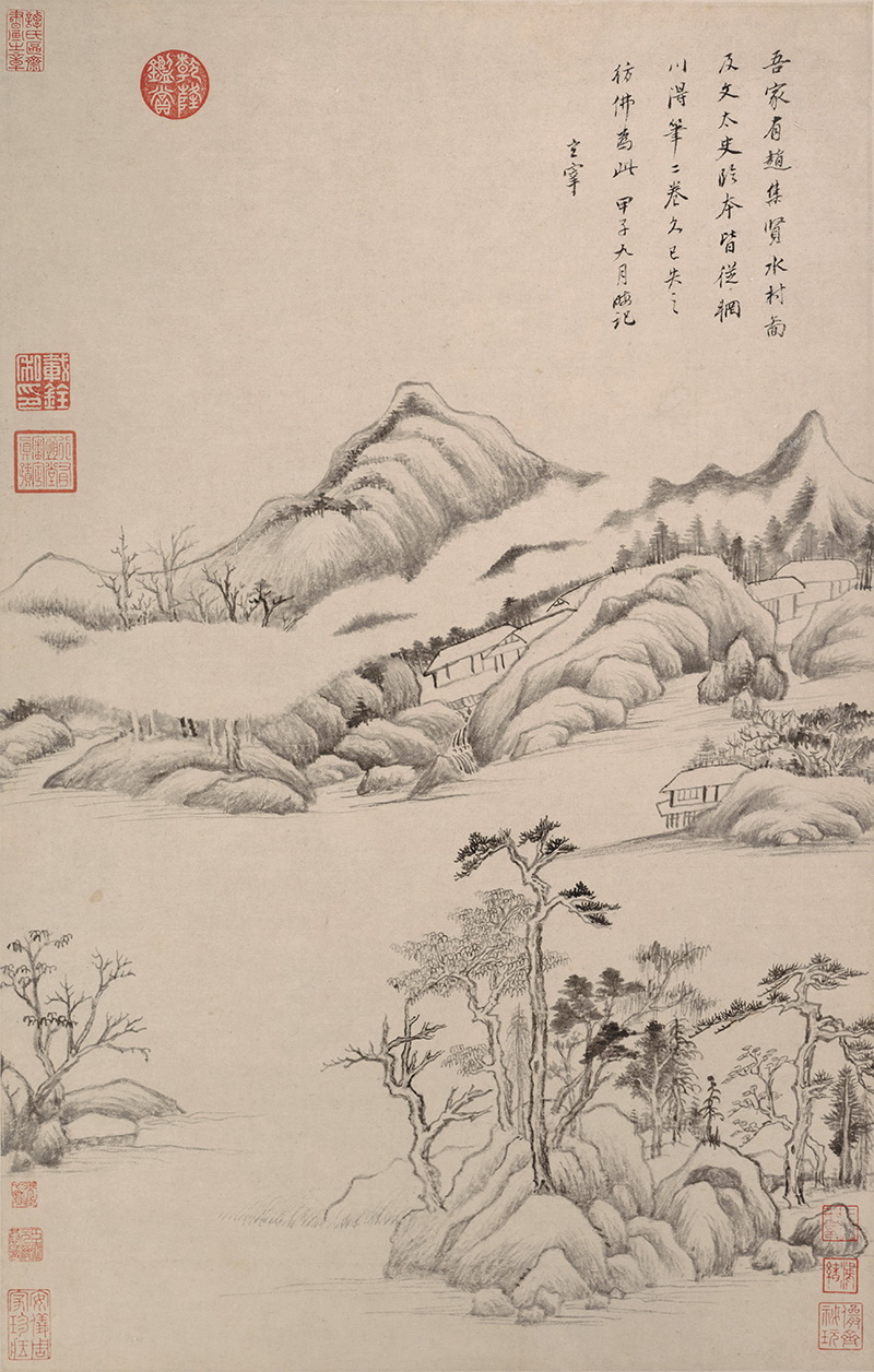 B3016031《仿古山水册04（纳尔逊）》明代画家董其昌高清作品 明代-第1张