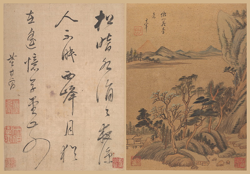 B3016034《仿古山水册页一》明代画家董其昌高清作品 明代-第1张