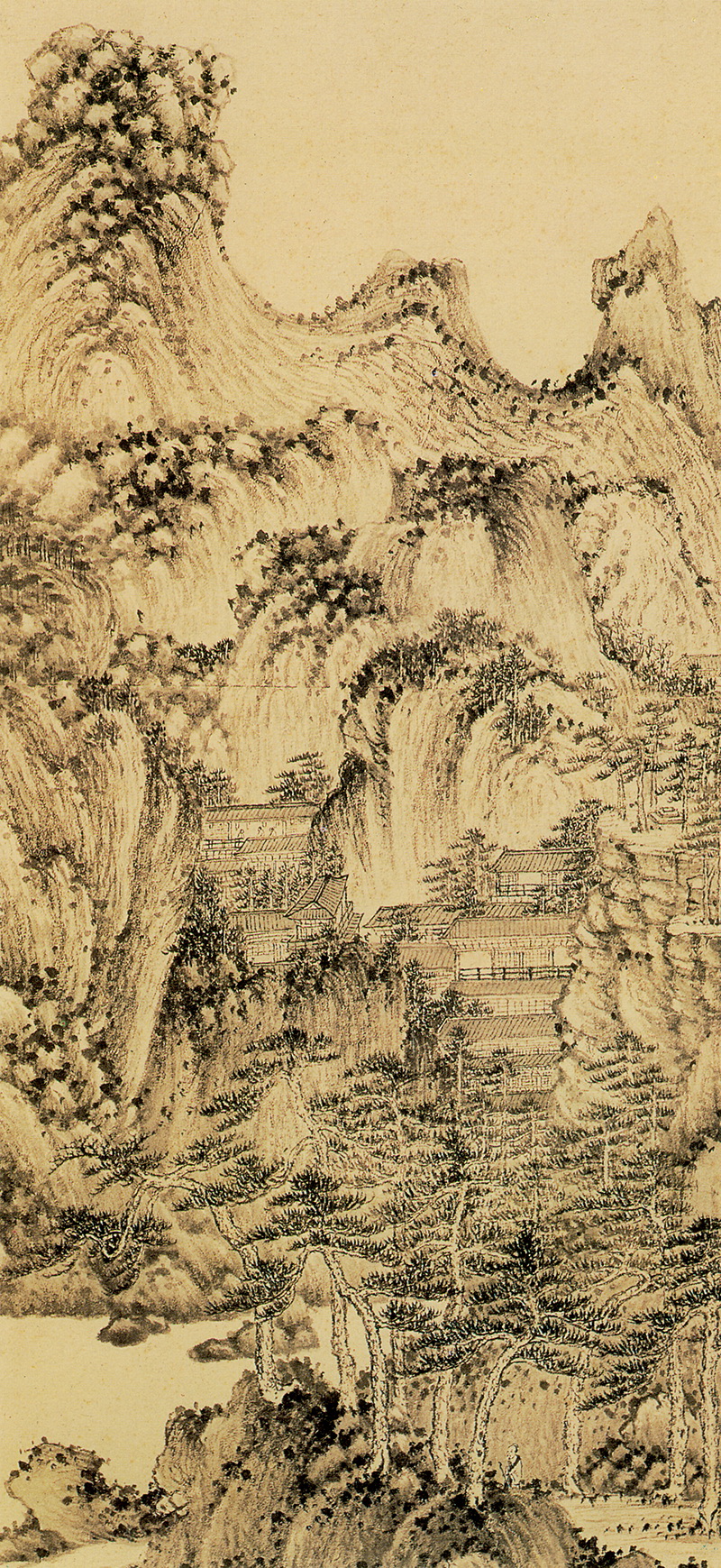 B3016050《 仿宋元人缩本画跋册之九》明代画家董其昌高清作品 明代-第1张