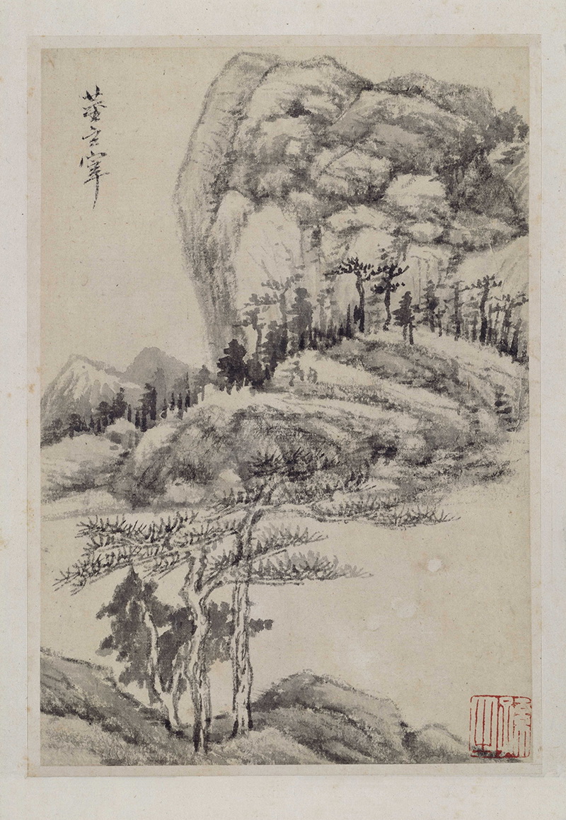 B3016061《 山水册之六》明代画家董其昌高清作品 明代-第1张