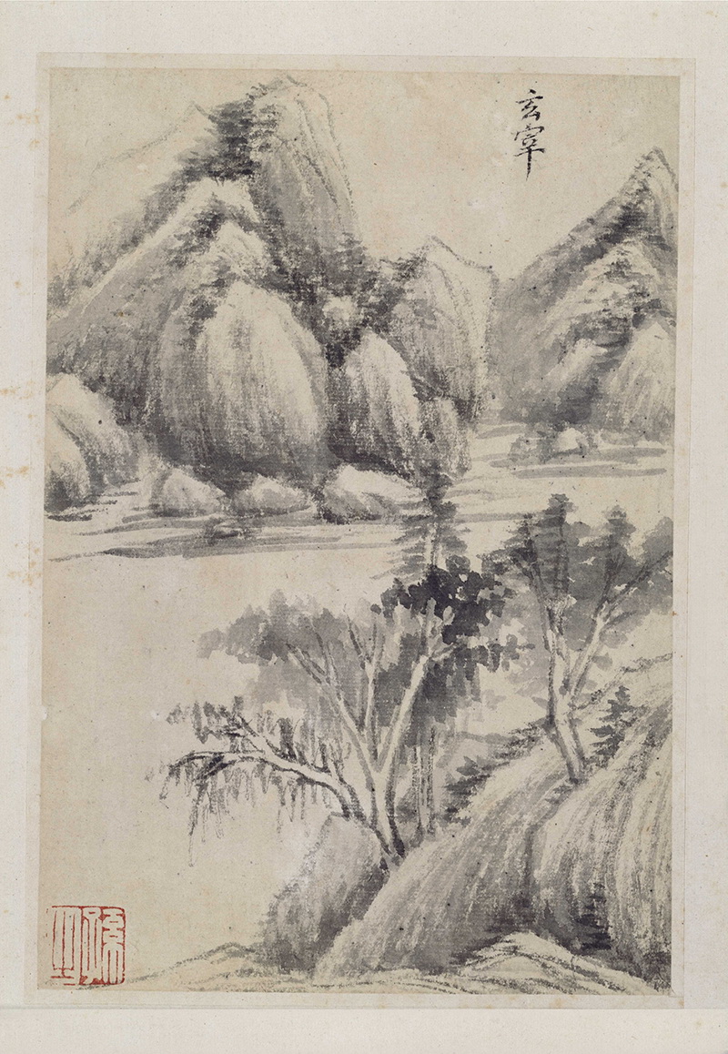 B3016063《 山水册之八》明代画家董其昌高清作品 明代-第1张