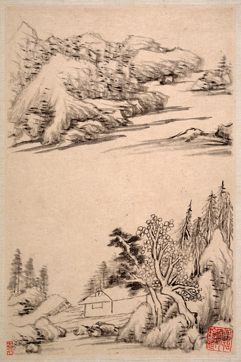 B3016068《 山水册页11开之三》明代画家董其昌高清作品 明代-第1张