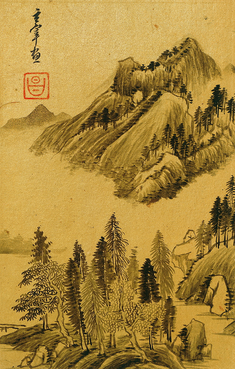 B3016104《山水十二开之八》明代画家董其昌高清作品 明代-第1张