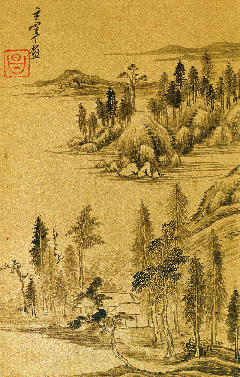 B3016106《山水十二开之十》明代画家董其昌高清作品 明代-第1张