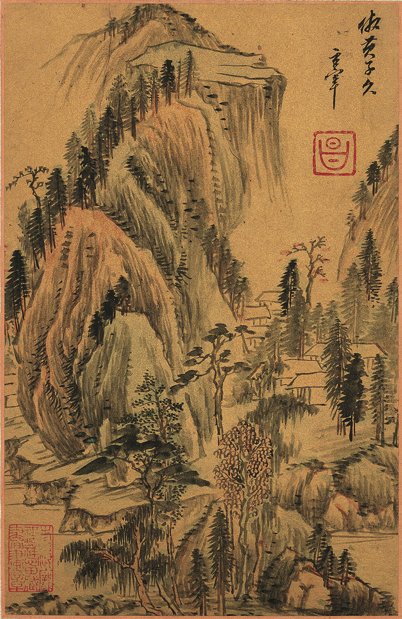 B3016116《山水图纸本之八》明代画家董其昌高清作品 明代-第1张