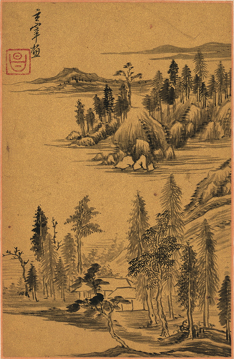 B3016118《山水图纸本之十》明代画家董其昌高清作品 明代-第1张