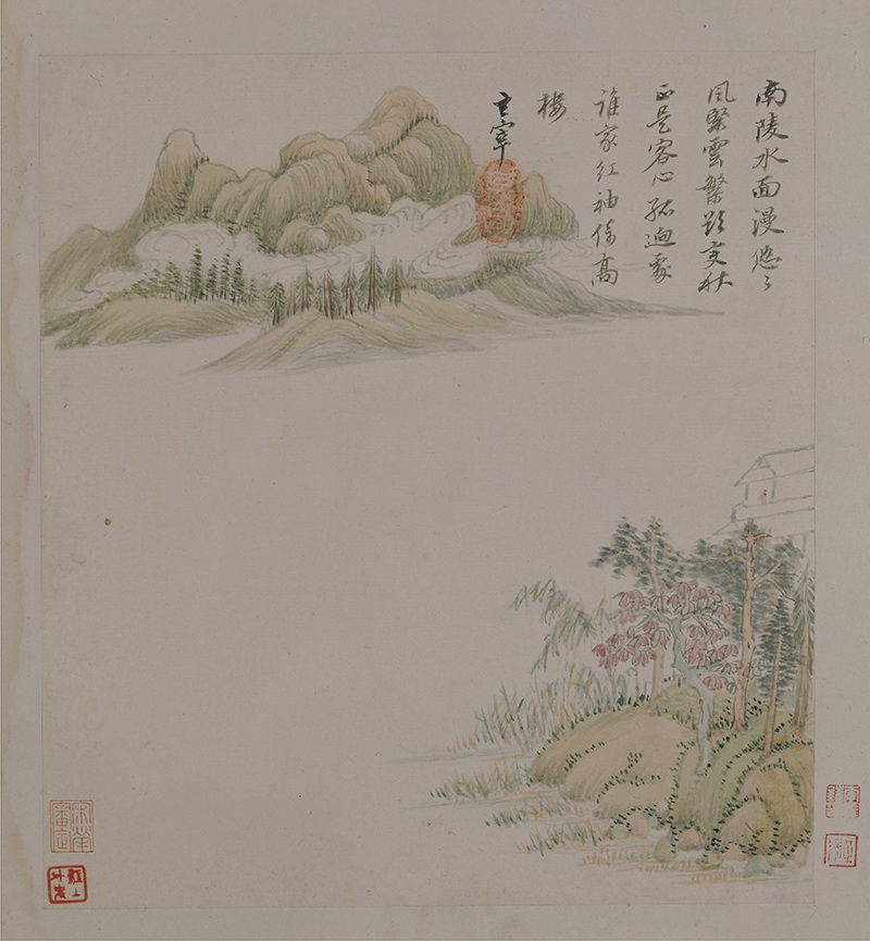 B3016123《山水册之二》明代画家董其昌高清作品 明代-第1张