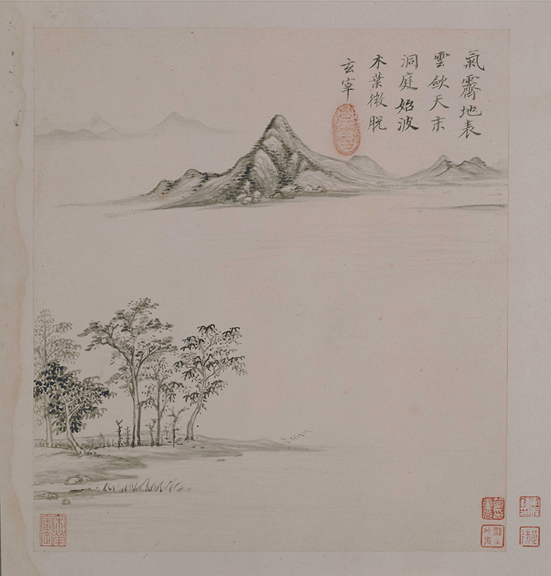 B3016125《山水册之四》明代画家董其昌高清作品 明代-第1张