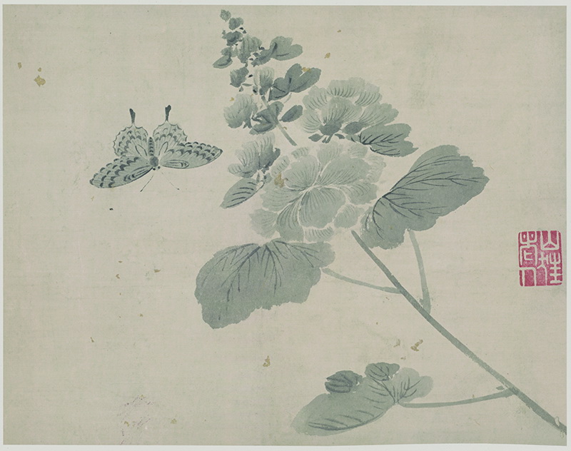 B3017006《花蝶草虫图册之六》明代画家杜大成高清作品 明代-第1张