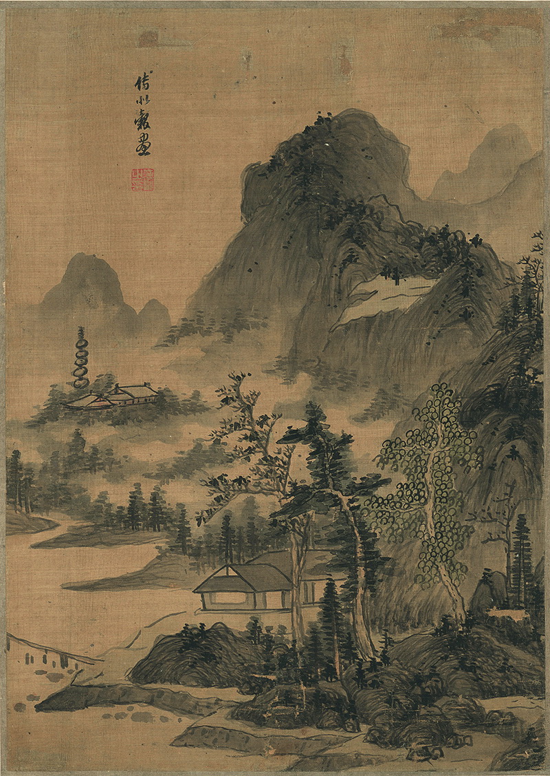 B3031024《山水十开之一》明代画家蓝瑛高清作品 明代-第1张