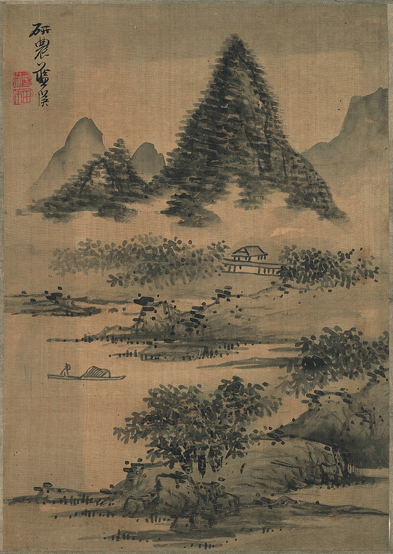 B3031025《山水十开之二》明代画家蓝瑛高清作品 明代-第1张