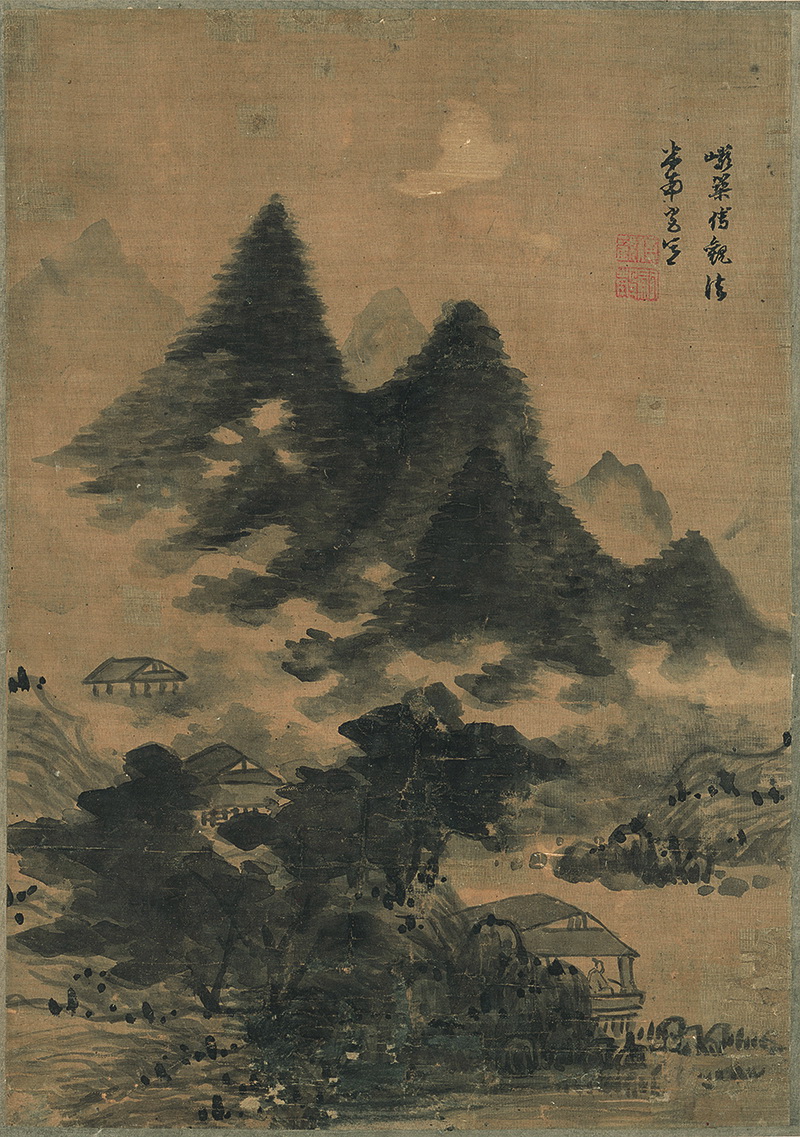 B3031029《山水十开之六》明代画家蓝瑛高清作品 明代-第1张