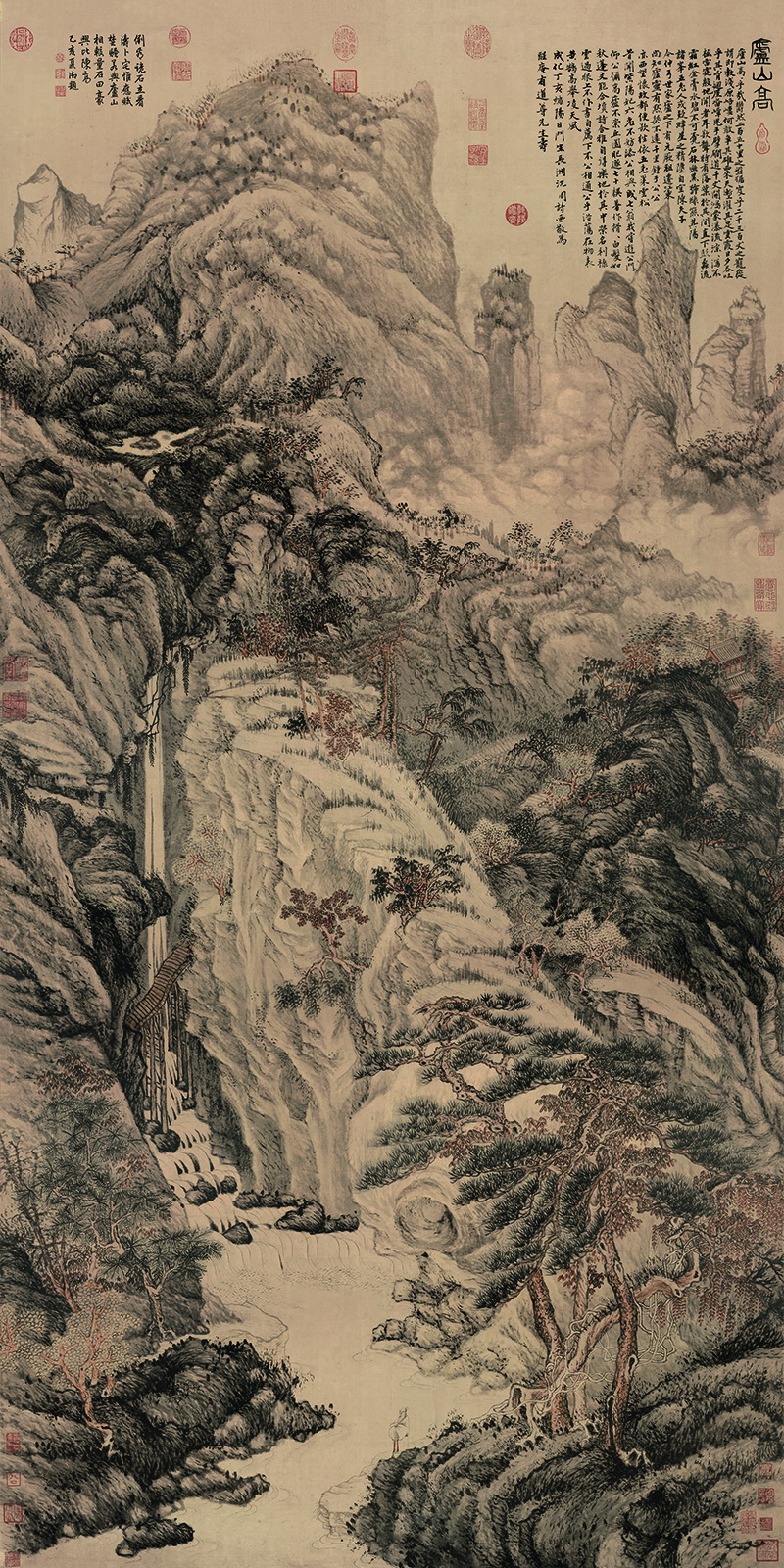 B3058003《庐山高图》明代画家沈周高清作品 明代-第1张