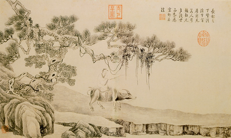 B3065005《山水人物图之五》明代画家唐寅（唐伯虎）高清作品 明代-第1张