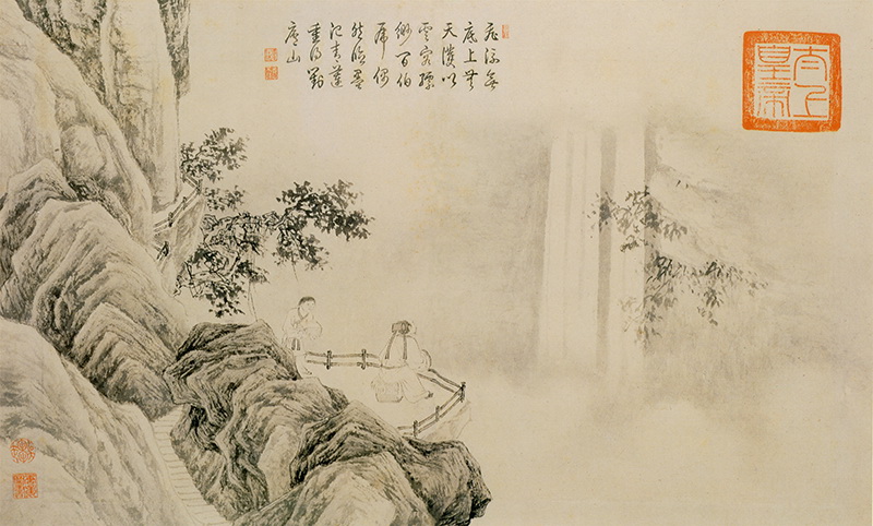 B3065007《山水人物图之七》明代画家唐寅（唐伯虎）高清作品 明代-第1张