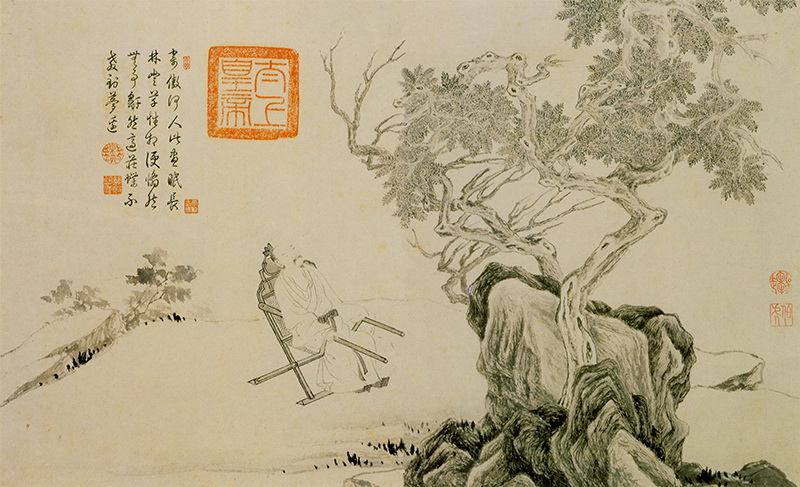 B3065010《山水人物图之十》明代画家唐寅（唐伯虎）高清作品 明代-第1张