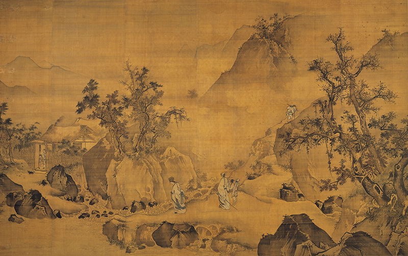 B3072002《俯瞰激流图》明代画家王谦高清作品 明代-第1张