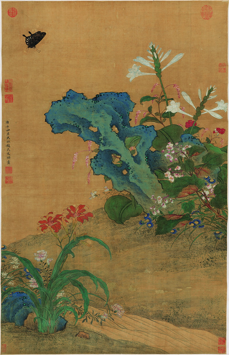 B3079001《秋花蛱蝶图》明代画家文俶高清作品 明代-第1张