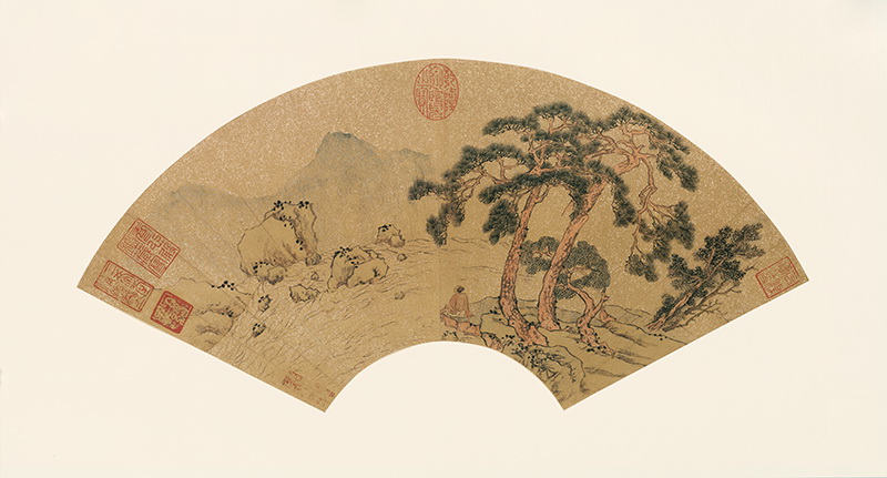 B3082009《便面山水圖之九》明代画家文徵明高清作品 明代-第1张