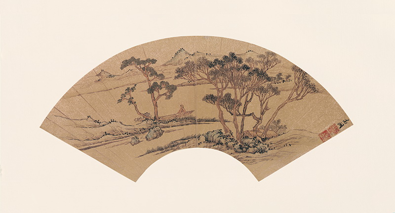 B3082010《便面山水圖之十》明代画家文徵明高清作品 明代-第1张