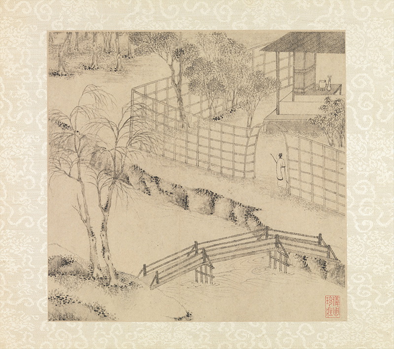 B3082032《山水诗画册之十六》明代画家文徵明高清作品 明代-第1张