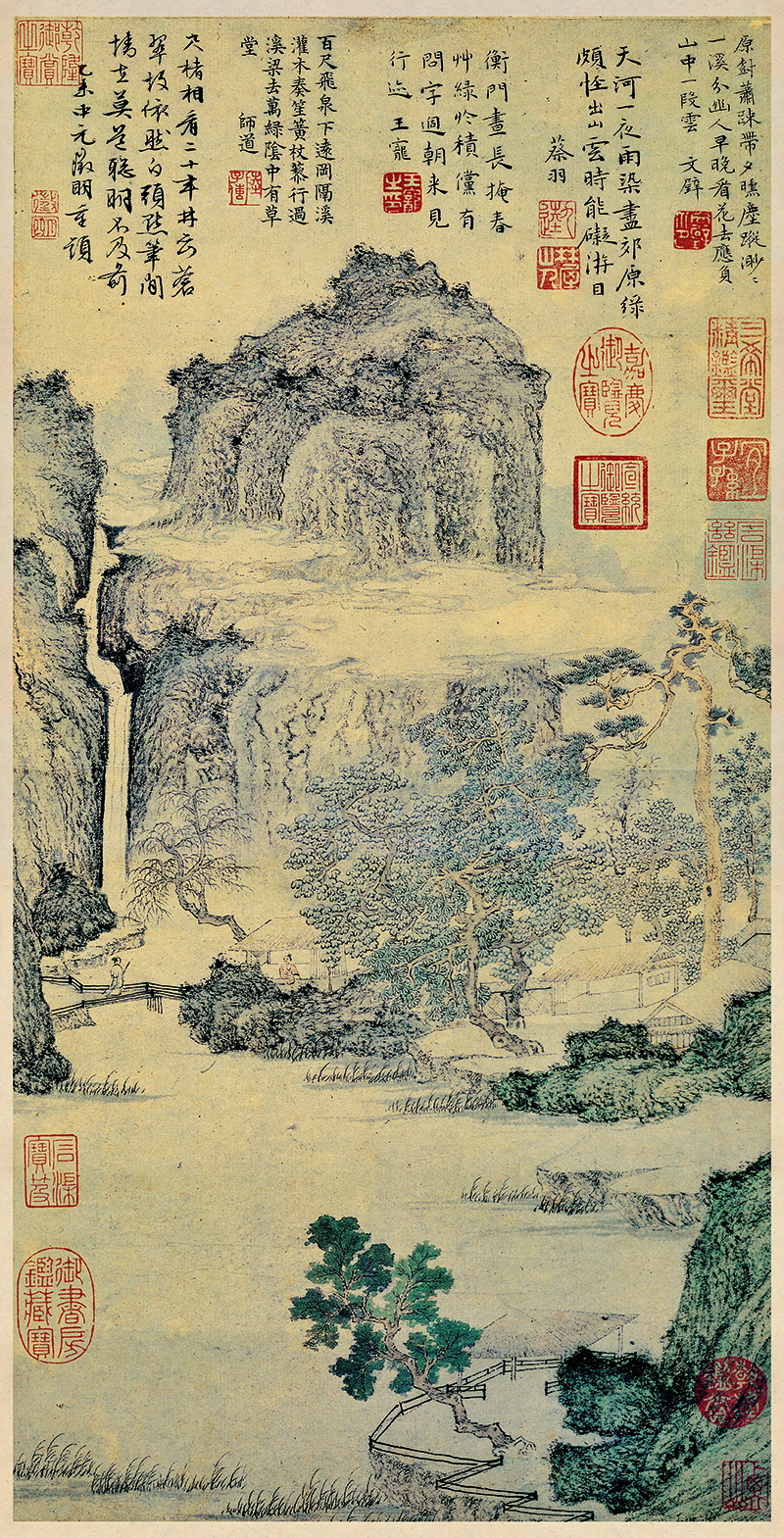 B3082055《绿荫草堂图》明代画家文徵明高清作品 明代-第1张