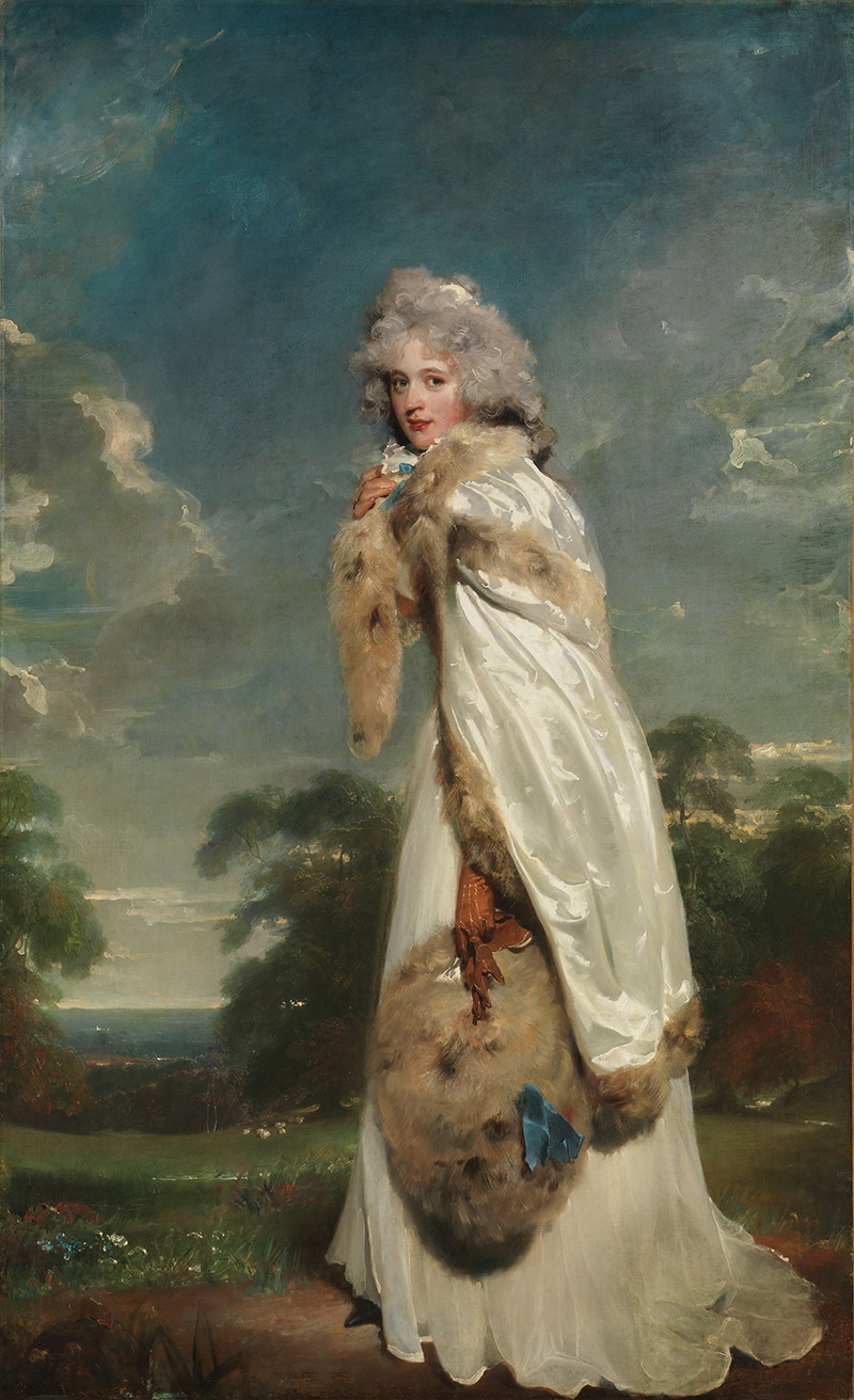 A028001《伊丽莎白·法伦的肖像》英国画家托马斯.劳伦斯高清作品 油画-第1张