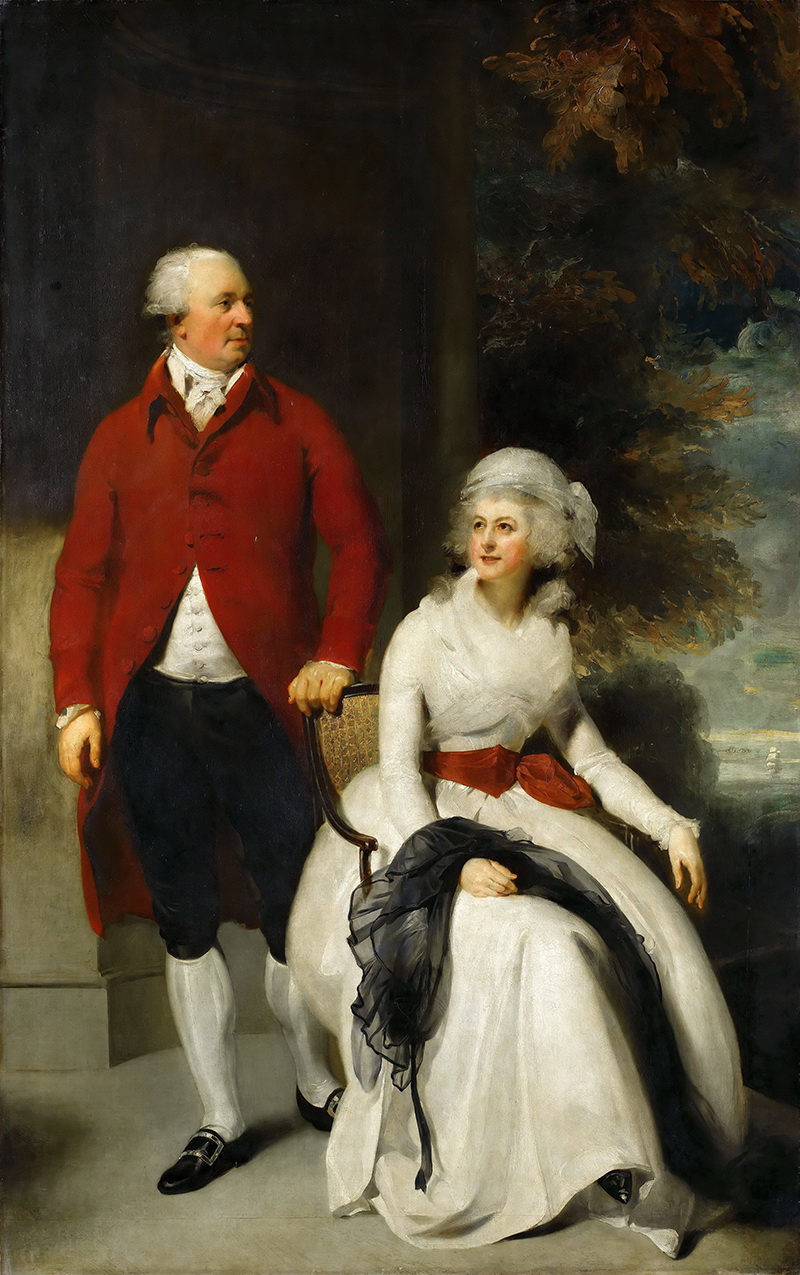 A028004《朱利叶斯·安格斯坦夫妇的画像》英国画家托马斯.劳伦斯高清作品 油画-第1张