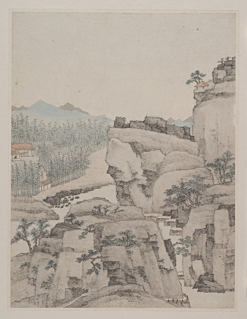 B3087010《山水图》明代画家萧云从高清作品 明代-第1张