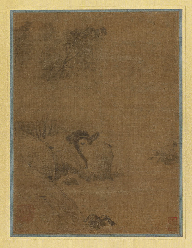 B4016001《岩猿猴图》元代画家牧溪高清作品 元代-第1张