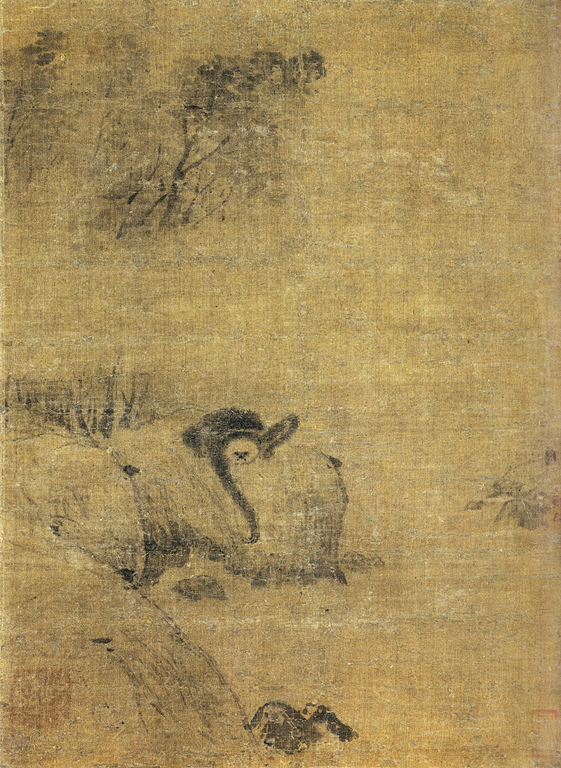 B4016003《岩猿图》元代画家牧溪高清作品 元代-第1张