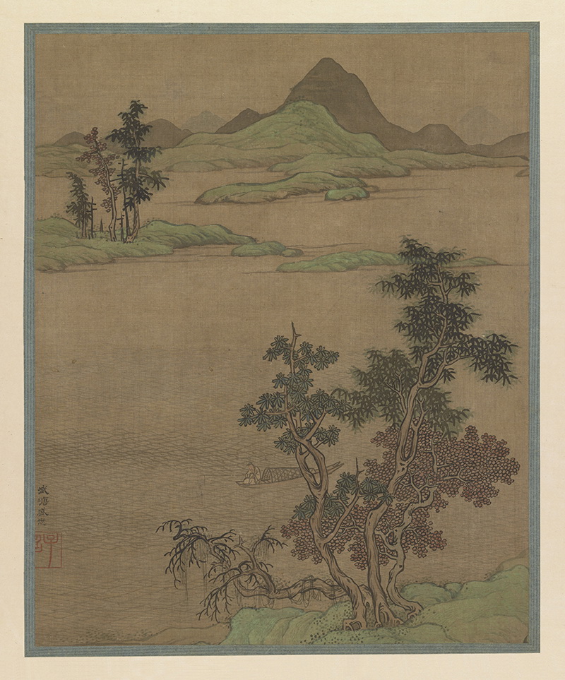 B4025002《山水图》元代画家盛懋高清作品 元代-第1张