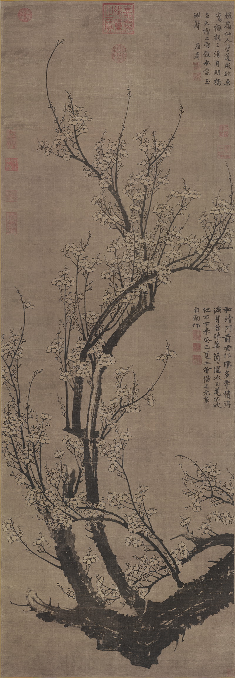 B4031002《南枝春早图》元代画家王冕高清作品 元代-第1张