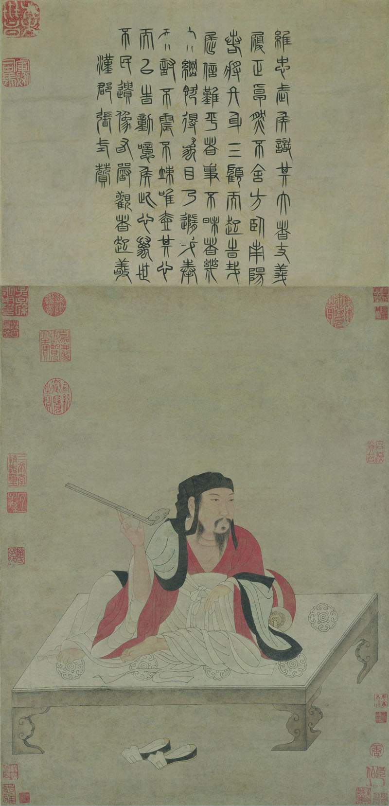 B4049033《诸葛亮像》元代画家赵孟頫高清作品 元代-第1张