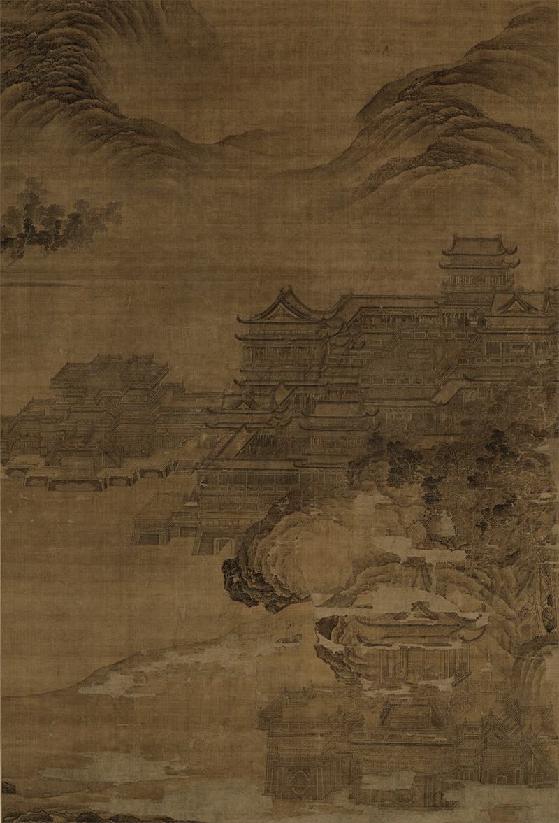 B4058014《江山楼阁图》元代画家佚名高清作品 元代-第1张