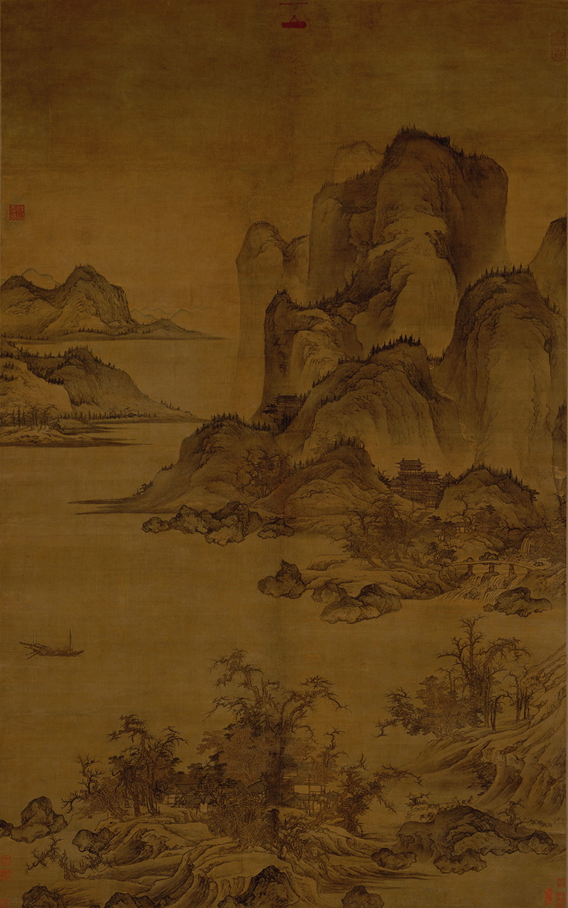 B4058026《秋山行旅图》元代画家佚名高清作品 元代-第1张
