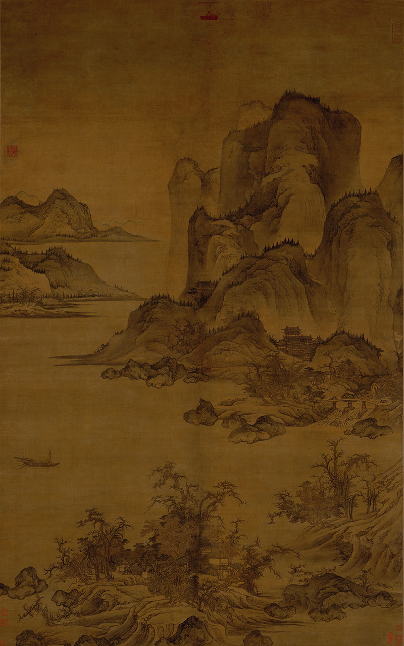 B4058026《秋山行旅图》元代画家佚名高清作品 元代-第1张