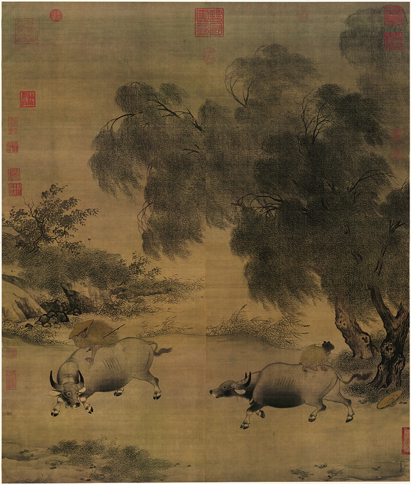 B5025005《风雨牧归图》宋代画家李迪高清作品 宋代-第1张