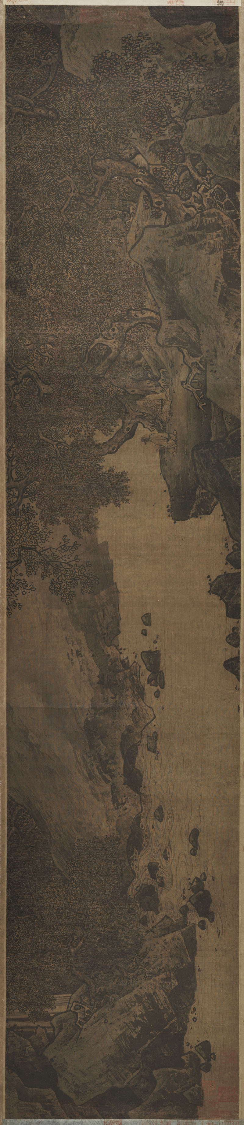 B5031007《濠梁秋水图（画心）》宋代画家李唐高清作品 宋代-第1张