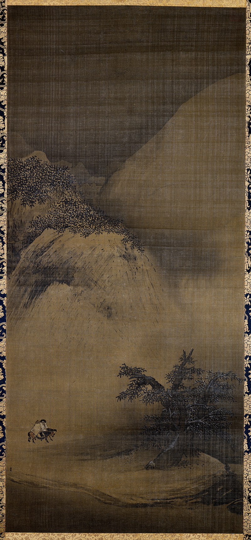 B5034017《雪景山水图》宋代画家梁楷高清作品 宋代-第1张