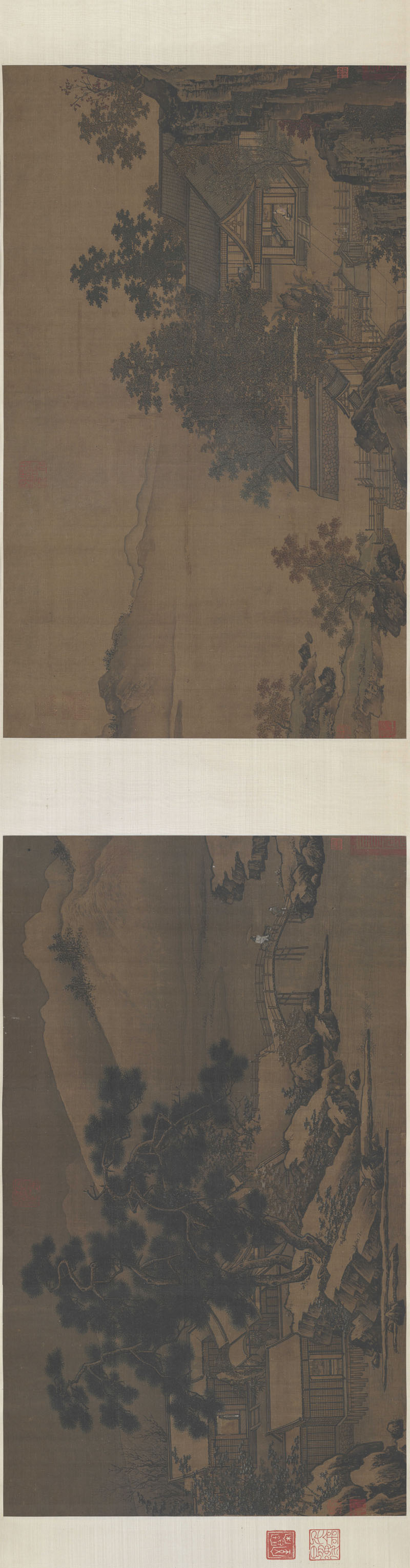 B5039007《四景山水图之二》宋代画家刘松年高清作品 宋代-第1张