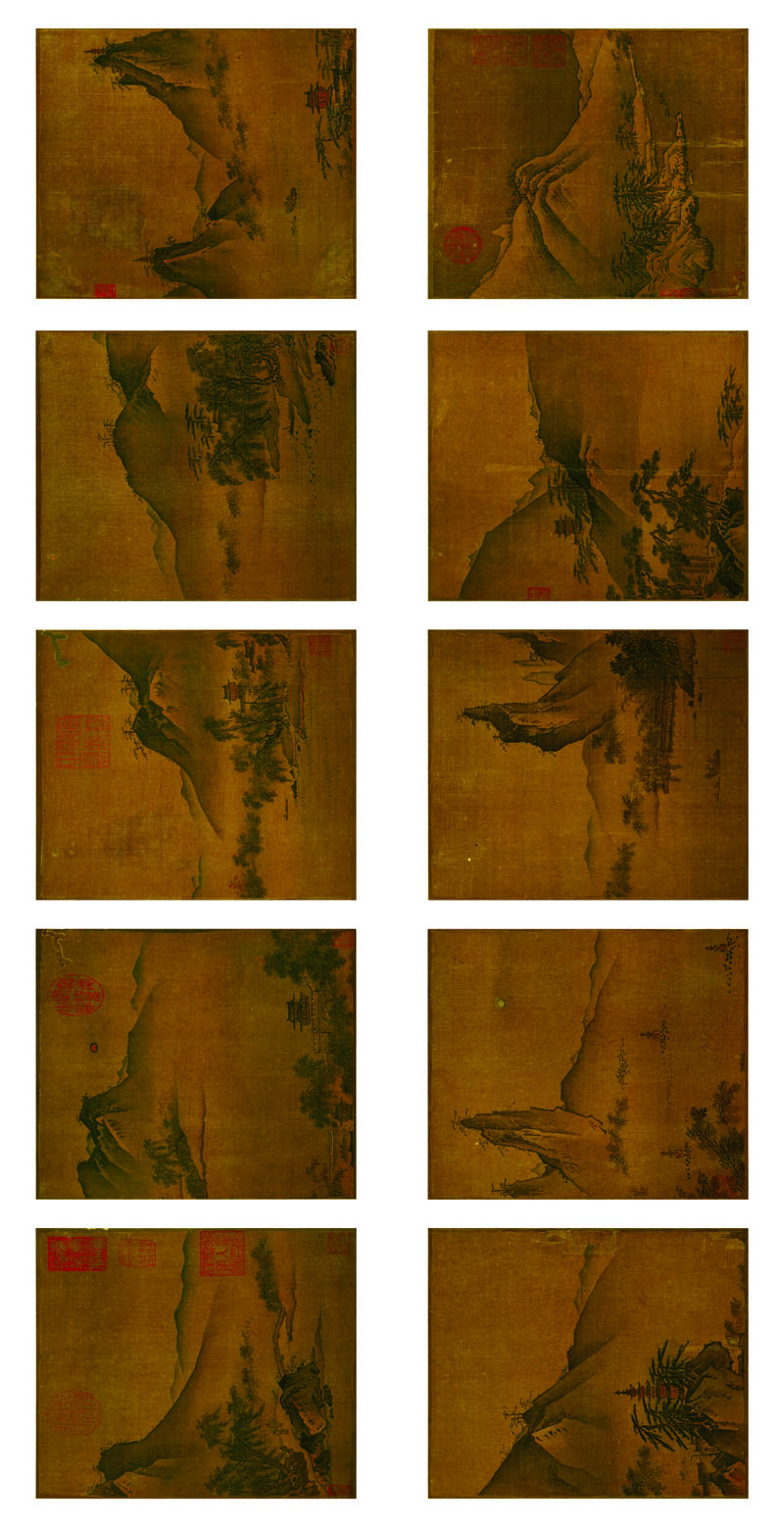 B5093002《西湖十景图（画芯）》宋代画家叶肖严高清作品 宋代-第1张