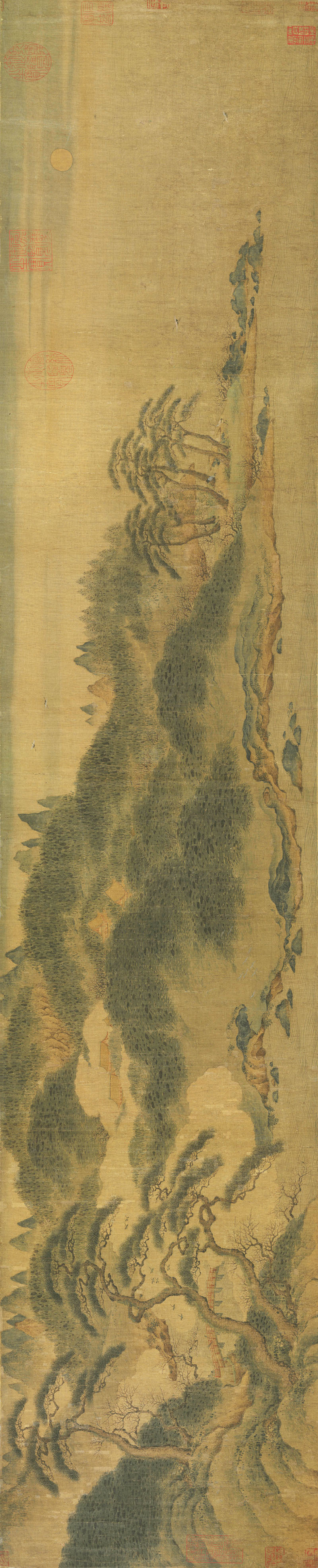 B5102010《万松金阙图卷(画心)》宋代画家赵伯驹高清作品 宋代-第1张