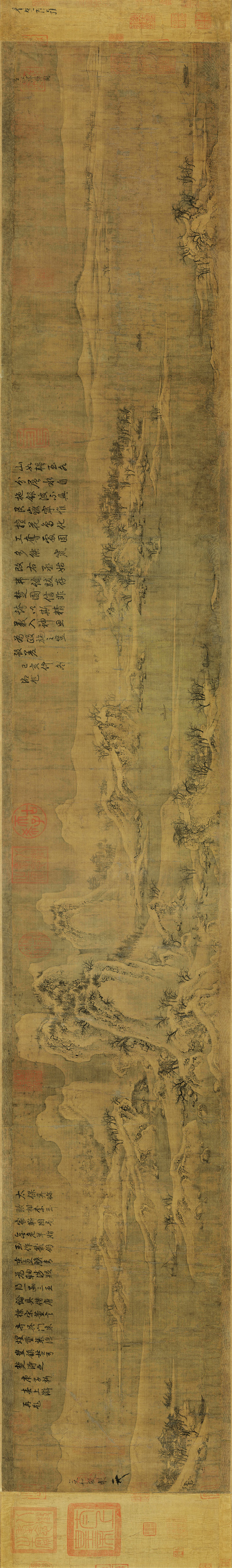 B5111046《雪江归棹图卷(画芯)》宋代画家赵佶（宋徽宗）高清作品 宋代-第1张