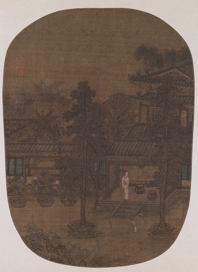 B5122222《桐荫玩月图》宋代画家（佚名）高清作品 宋代-第1张