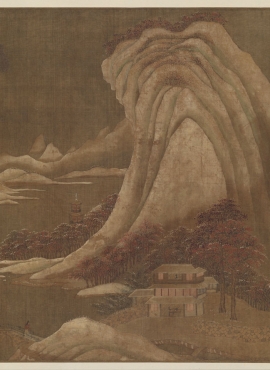 B060006《蓬莱飞雪图》唐代画家杨升作品高清国画